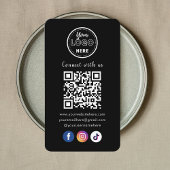 Carte D'accompagnement QR Code Se Connecter Avec Nous Les Médias Sociaux 