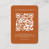 Carte D'accompagnement QR Code Simple Bohemian Terracotta Mariage photo (Devant)