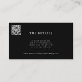Carte D'accompagnement QR CODE simple mariage moderne détails du site web (Devant)