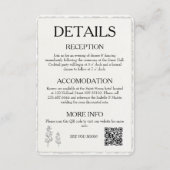 Carte D'accompagnement QR Code Simple Moderne Faux Deckted Edge Mariage (Devant)