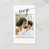 Carte D'accompagnement QR Code Simple Photo Budget RSVP simple en ligne (Devant)