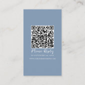 Carte D'accompagnement QR Code Simple Photo Budget RSVP simple en ligne (Dos)
