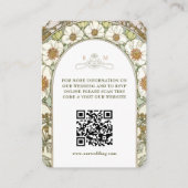 Carte D'accompagnement QR Code Site Mariage Info Art Nouveau (Devant)