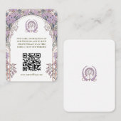 Carte D'accompagnement QR Code Site Mariage Info Art Nouveau (Devant / Derrière)