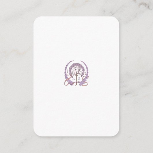 Carte D'accompagnement QR Code Site Mariage Info Art Nouveau (Dos)