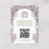 Carte D'accompagnement QR Code Site Mariage Info Art Nouveau (Devant)