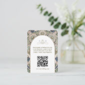 Carte D'accompagnement QR Code Site Mariage Info Art Nouveau (Debout devant)