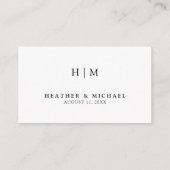 Carte D'accompagnement QR Code & Site Mariage Noir Mariage RSVP (Dos)