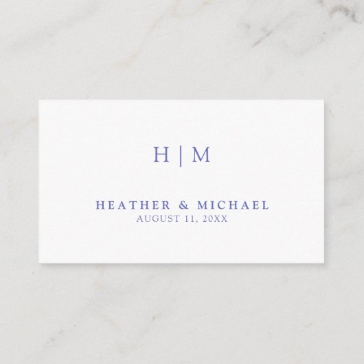 Carte D'accompagnement QR Code & Site Mariage Périwinkle Wedding RSVP (Dos)