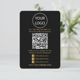 Carte D'accompagnement QR Code Site Web d'entreprise Me scanner Médias so