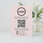 Carte D'accompagnement QR Code Site Web d'entreprise Me scanner Médias so (Debout devant)