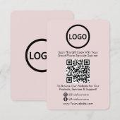 Carte D'accompagnement QR Code Site Web d'entreprise Me scanner Médias so (Devant / Derrière)