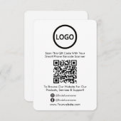 Carte D'accompagnement QR Code Site Web d'entreprise Me scanner Médias so (Devant / Derrière)
