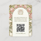 Carte D'accompagnement QR Code Site Web Mariage Info Boîtier Art Nouveau (Devant)