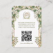Carte D'accompagnement QR Code Site Web Mariage Info Boîtier Art Nouveau (Devant)