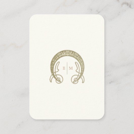 Carte D'accompagnement QR Code Site Web Mariage Info Boîtier Art Nouveau (Dos)