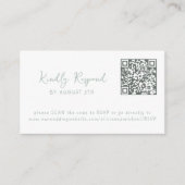 Carte D'accompagnement QR code summer coastal beach website RSVP (Devant)