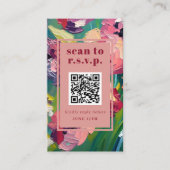 Carte D'accompagnement QR Code Super Déco Peinture Mariage RSVP (Devant)