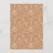 Carte D'accompagnement QR Code Terracotta Floral Détails du Mariage (Dos)