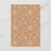 Carte D'accompagnement QR Code Terracotta Floral Détails du Mariage (Dos)