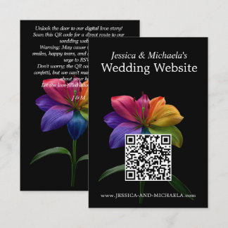 Carte D'accompagnement 🌈QR code wedding DETAILS