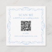 Carte D'accompagnement QR Code Wedding Website (Devant)