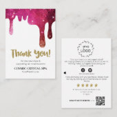 Carte D'accompagnement *~* QR - COSMIC DRIP MERCI LOGO AP8 Review (Devant / Derrière)
