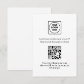 Carte D'accompagnement QR de feedback | Lien de révision d'entreprise cli (Devant / Derrière)