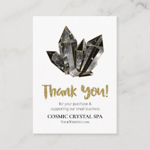 Carte D'accompagnement *~* QR LOGO COSMIC CRYSTAL Review MERCI AP8