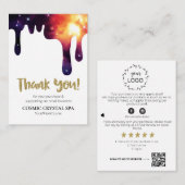 Carte D'accompagnement *~* QR. LOGO COSMIC DRIP MERCI Review AP8 (Devant / Derrière)