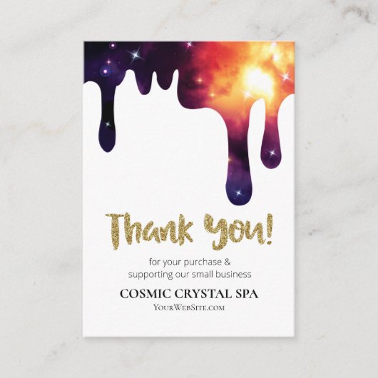 Carte D'accompagnement *~* QR. LOGO COSMIC DRIP MERCI Review AP8 (Devant)