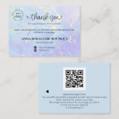 Carte D'accompagnement *~* QR Logo Merci Universe Lotus Branding AP3 (Devant / Derrière)