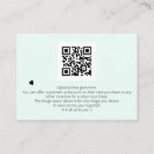 Carte D'accompagnement *~* QR Minimal de marque de Merci simple Enc (Dos)