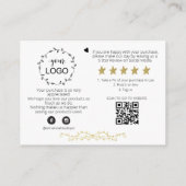 Carte D'accompagnement *~* QR Ornoll Scroll MERCI LOGO Review AP8 (Dos)