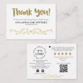 Carte D'accompagnement *~* QR Ornoll Scroll MERCI LOGO Review AP8 (Devant / Derrière)