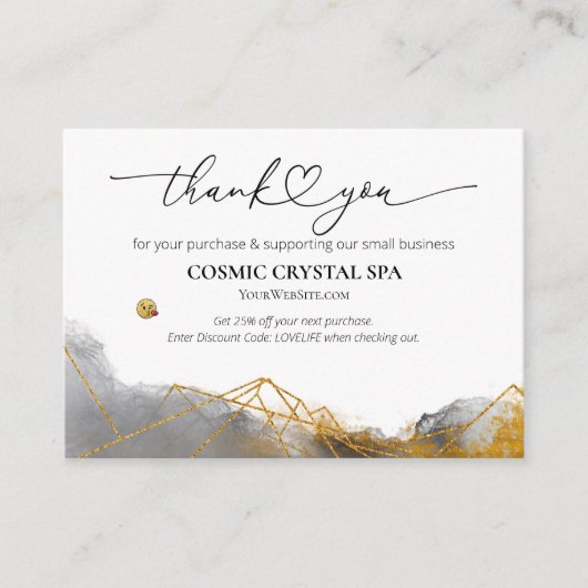 Carte D'accompagnement *~* QR Remise - MERCI LOGO AP8 Avis (Devant)