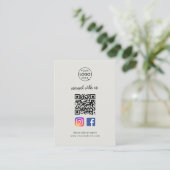 Carte D'accompagnement QR scan to Connect | Instagram (Debout devant)