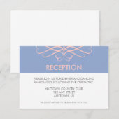 Carte D'accompagnement Quartz Rose et Bleu, Élégantes Floraisons de Maria (Devant / Derrière)