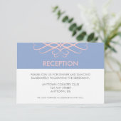 Carte D'accompagnement Quartz Rose et Bleu, Élégantes Floraisons de Maria (Debout devant)