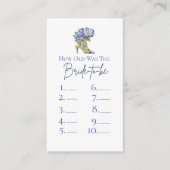 Carte D'accompagnement Quel âge avait la future mariée Fête de mariage ré (Devant)