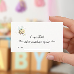 Carte D'accompagnement Quel sera bébé ? Billet de tombola de couche pour