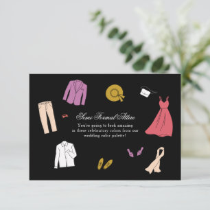 Carte D'accompagnement Quelle tenue de mariage choisir : palette de coule