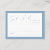 Carte D'accompagnement Quelque chose de bleu Date Night Ideas Fête des ma (Devant)