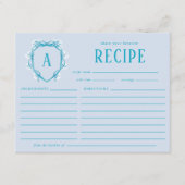 Carte D'accompagnement Quelque chose Fête des mariées bleue Recette crête (Devant)