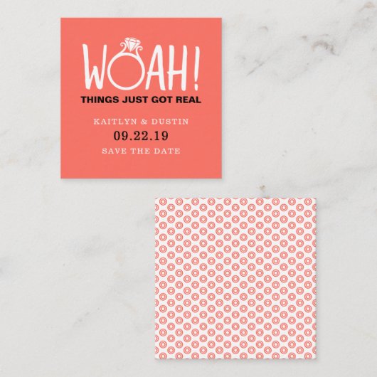 Carte D'accompagnement Qui Enregistrer La Date (Devant / Derrière)