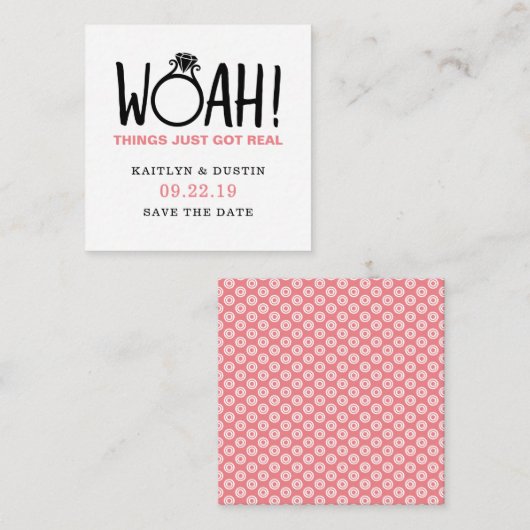 Carte D'accompagnement Qui Enregistrer La Date (Devant / Derrière)