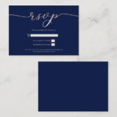 Carte D'accompagnement R.S.V.P. Mariage, boîte de réponse (Devant / Derrière)