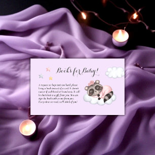 Carte D'accompagnement Raccoon Animal Girl Baby shower Livres Pour Baby