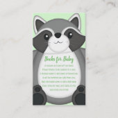 Carte D'accompagnement Raccoon Baby shower vert (Devant)