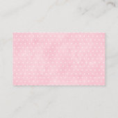 Carte D'accompagnement Raffin à couche de Baby shower d'éléphant rose (Dos)